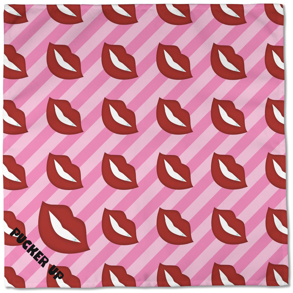 Lips (Pucker Up) Cloth Napkins - Personalized Dinner (Full Open)