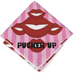 Lips (Pucker Up) Cloth Cocktail Napkin - Single