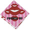Lips (Pucker Up) Cloth Napkins - Personalized Lunch (Folded Four Corners)