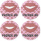 Lips (Pucker Up) Coaster Round Rubber Back - Apvl