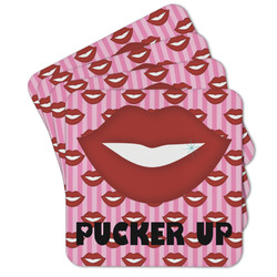 Lips (Pucker Up) Cork Coaster - Set of 4