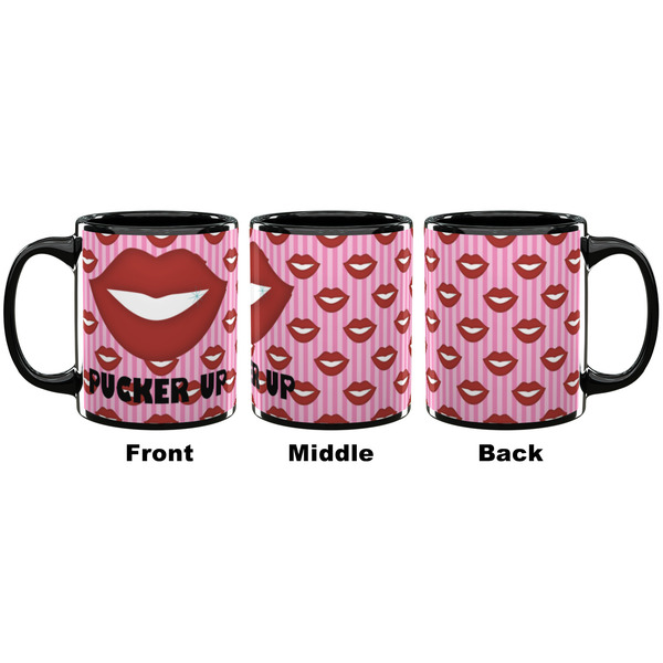 Lips (Pucker Up) Coffee Mug - 11 oz - Black APPROVAL