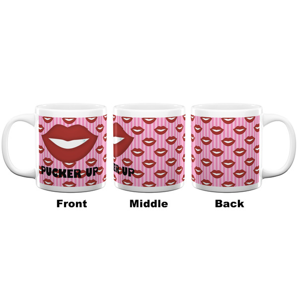 Lips (Pucker Up) Coffee Mug - 20 oz - White APPROVAL
