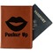 Lips (Pucker Up) Cognac Leather Passport Holder With Passport - Main
