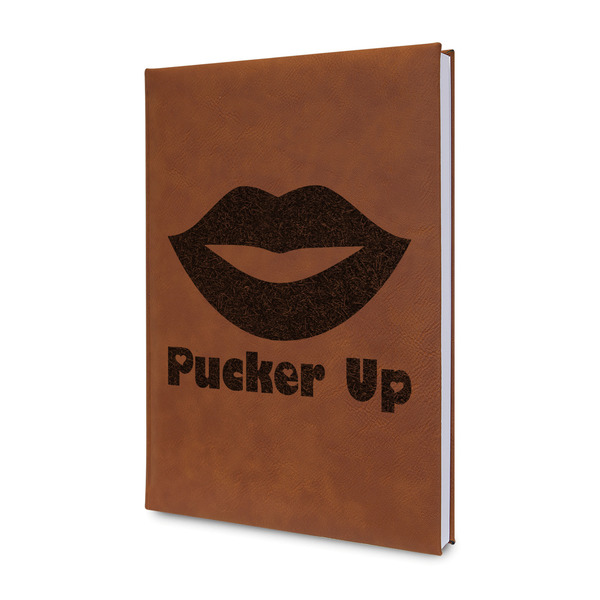 Custom Lips (Pucker Up) Leatherette Journal - Double Sided