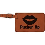 Lips (Pucker Up) Leatherette Luggage Tag