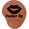 Lips (Pucker Up) Leatherette Mouse Pad with Wrist Support