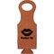 Lips (Pucker Up) Leatherette Wine Tote - Single Sided