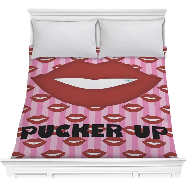 Custom Lips (Pucker Up) Comforter - Full / Queen