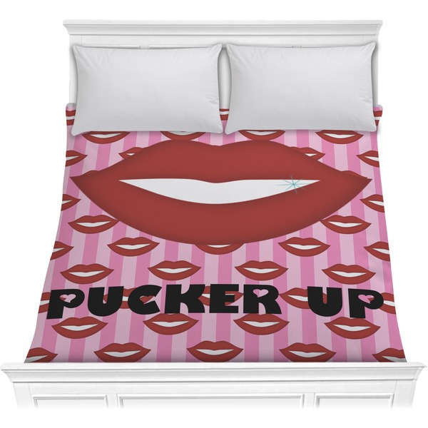 Custom Lips (Pucker Up) Comforter - Full / Queen