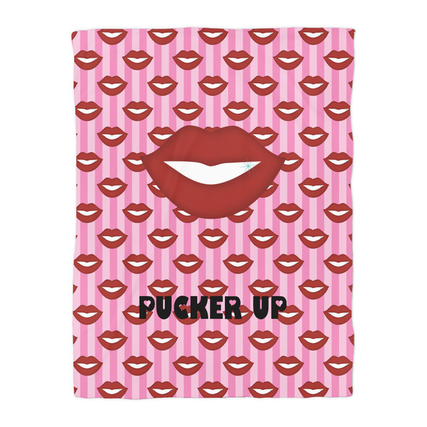 Lips (Pucker Up) Comforter - Twin - Front