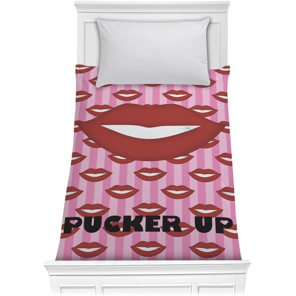 Custom Lips (Pucker Up) Comforter - Twin XL