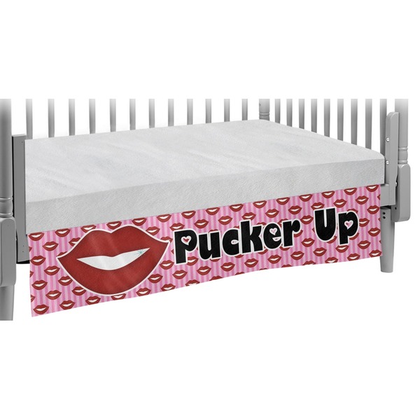 Custom Lips (Pucker Up) Crib Skirt
