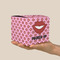 Lips (Pucker Up) Cube Favor Gift Box - On Hand - Scale View