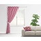 Lips (Pucker Up) Curtain With Window and Rod - in Room Matching Pillow