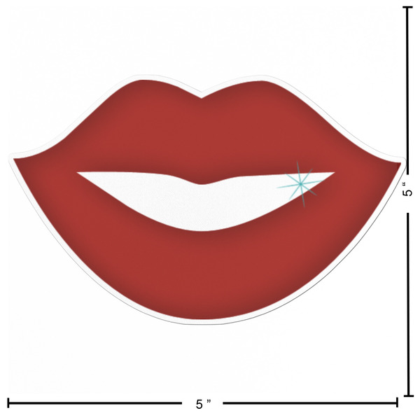 Lips (Pucker Up) Custom Shape Iron On Patches - L - APPROVAL