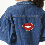 Lips (Pucker Up) Twill Iron On Patch - Custom Shape - X-Large