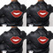 Lips (Pucker Up) Custom Shape Iron On Patches - XXXL APPROVAL set of 4
