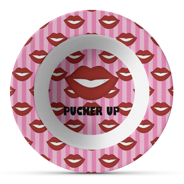 Custom Lips (Pucker Up) Plastic Bowl - Microwave Safe - Composite Polymer