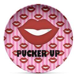 Lips (Pucker Up) Microwave Safe Plastic Plate - Composite Polymer