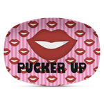 Lips (Pucker Up) Plastic Platter - Microwave & Oven Safe Composite Polymer