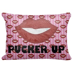Lips (Pucker Up) Decorative Baby Pillowcase - 16"x12"