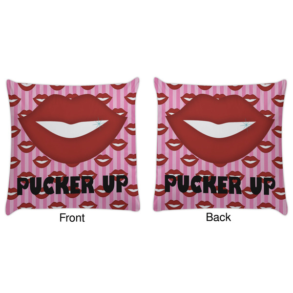 Lips (Pucker Up) Decorative Pillow Case - Approval