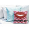 Lips (Pucker Up) Decorative Pillow Case - LIFESTYLE 2