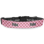Lips (Pucker Up) Deluxe Dog Collar - Large (13" to 21")