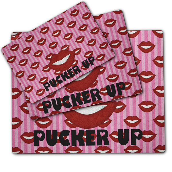 Lips (Pucker Up) Dog Food Mat - MAIN (sm, med, lrg)