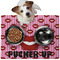 Lips (Pucker Up) Dog Food Mat - Medium LIFESTYLE