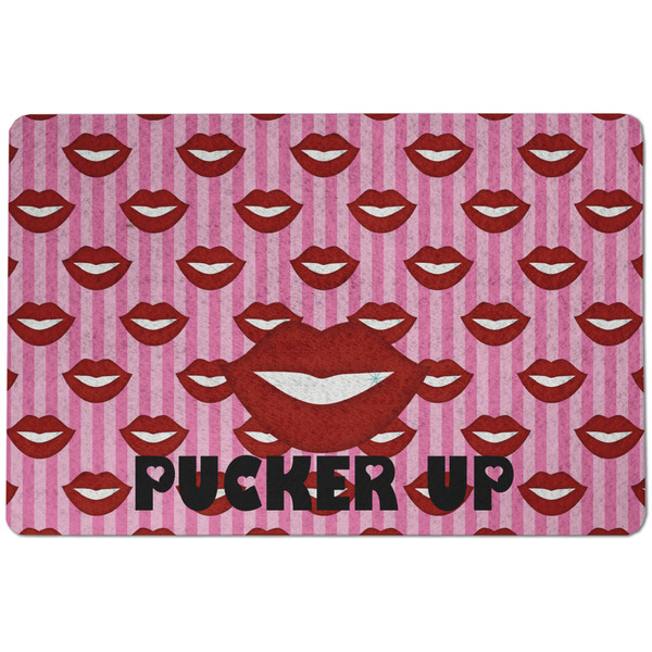 Custom Lips (Pucker Up) Dog Food Mat