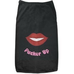 Lips (Pucker Up) Black Pet Shirt - L