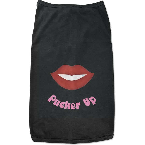 Custom Lips (Pucker Up) Black Pet Shirt