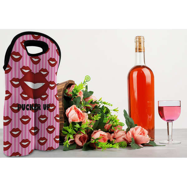 Lips (Pucker Up) Double Wine Tote - LIFESTYLE (new)