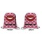 Lips (Pucker Up)  Drawstring Backpack Front & Back Small