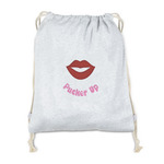 Lips (Pucker Up) Drawstring Backpack - Sweatshirt Fleece - Double Sided