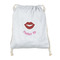 Lips (Pucker Up) Drawstring Backpacks - Sweatshirt Fleece - Double Sided - FRONT