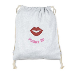 Lips (Pucker Up) Drawstring Backpack - Sweatshirt Fleece