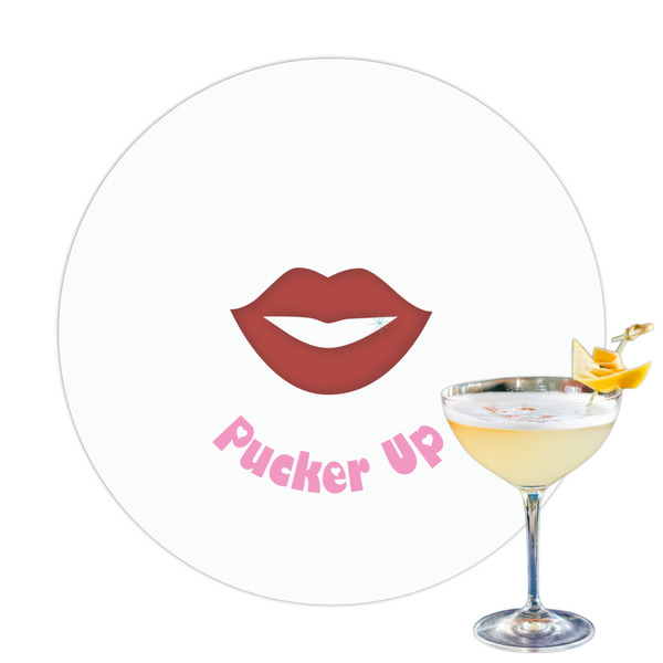 Custom Lips (Pucker Up) Printed Drink Topper