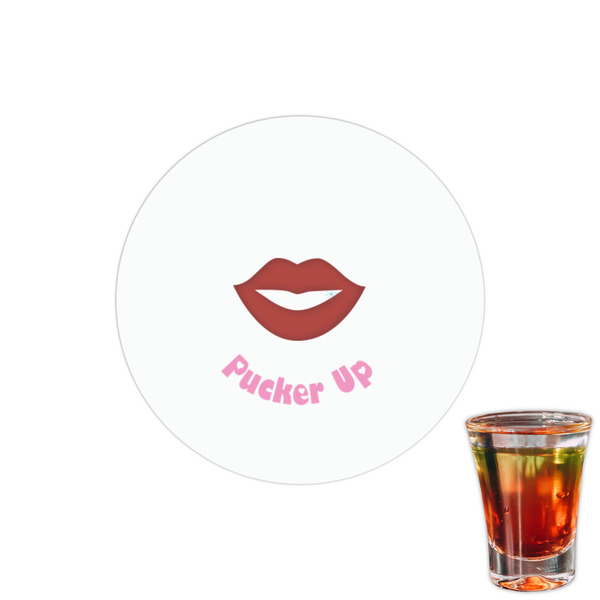 Custom Lips (Pucker Up) Printed Drink Topper - 1.5"