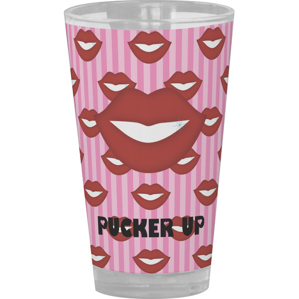 Custom Lips (Pucker Up) Pint Glass - Full Color