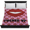 Lips (Pucker Up) Duvet Cover - Queen - On Bed - No Prop