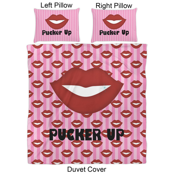 Lips (Pucker Up) Duvet Cover Set - Queen - Approval