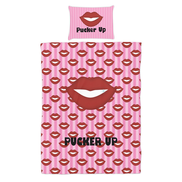 Lips (Pucker Up) Duvet Cover Set - Twin - Alt Approval