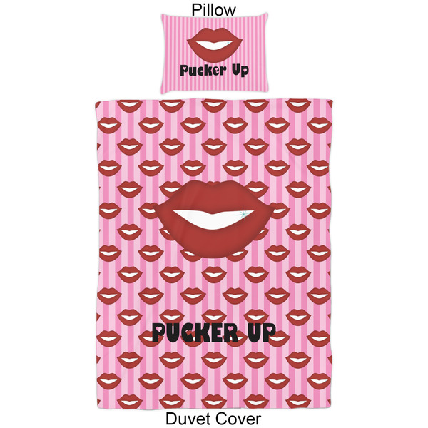 Lips (Pucker Up) Duvet Cover Set - Twin - Approval