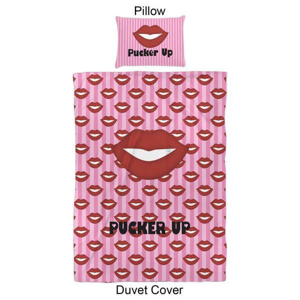 Lips (Pucker Up) Duvet Cover Set - Twin XL - Approval
