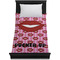 Lips (Pucker Up) Duvet Cover - Twin XL - On Bed - No Prop