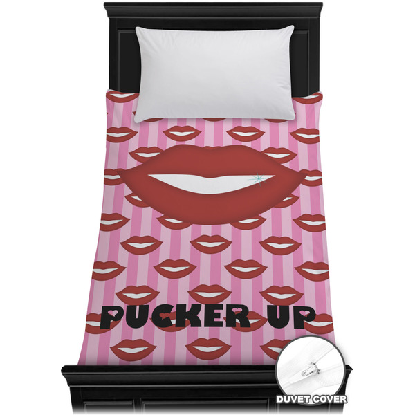 Custom Lips (Pucker Up) Duvet Cover - Twin XL