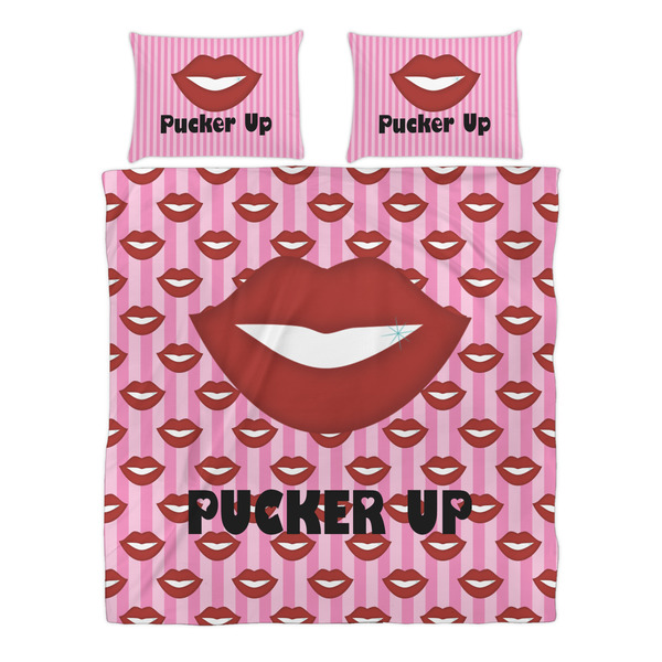 Lips (Pucker Up) Duvet cover Set - Queen - Alt Approval